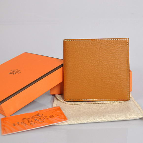 Cheap Fake Hermes MC Socrate Bi-Fold Wallet H006 Camel - Click Image to Close